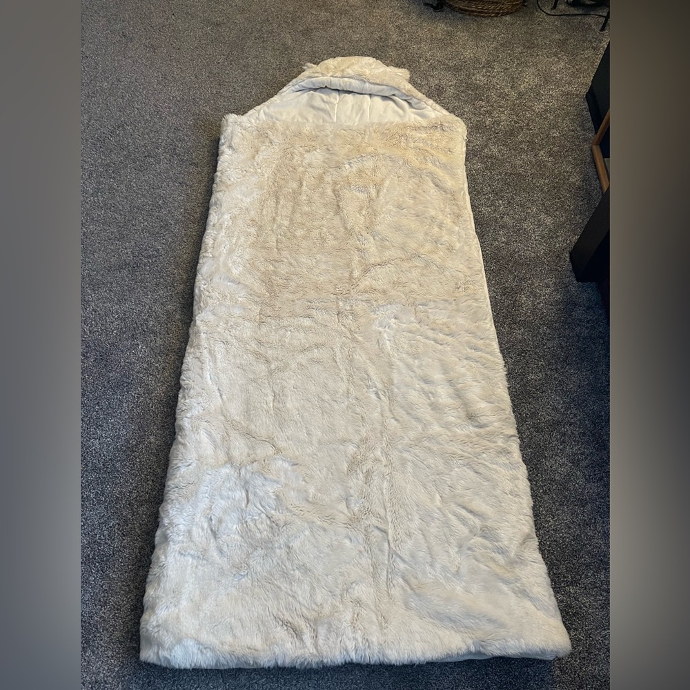 Pottery barn teen fur sleeping bag